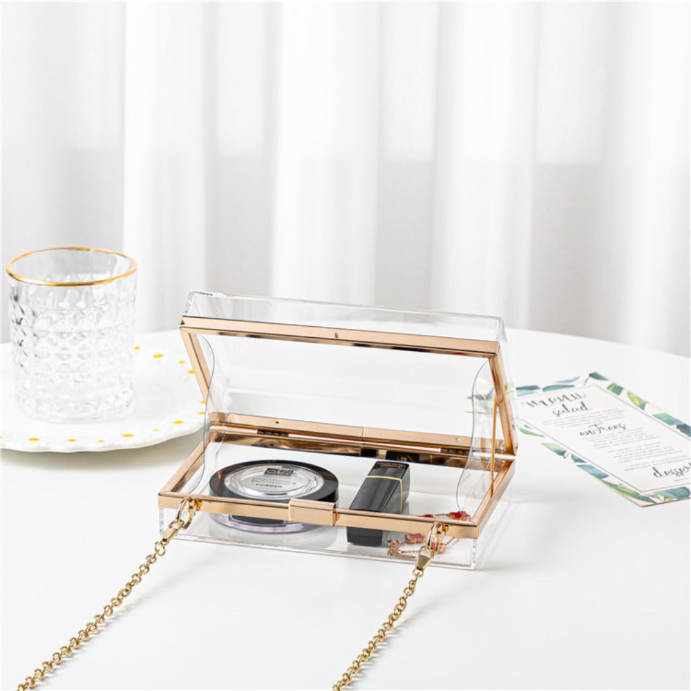 Transparent acrylic clutch