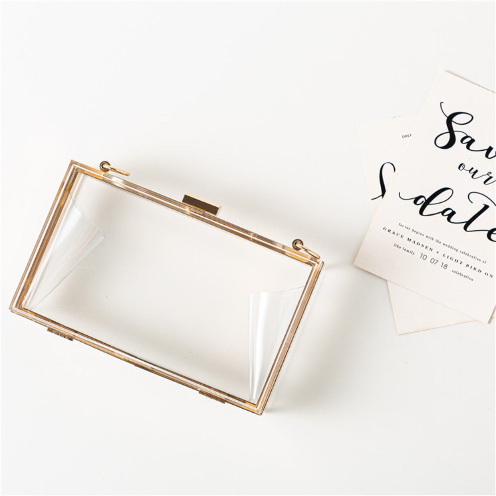 Transparent acrylic clutch