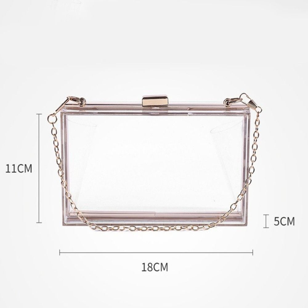Transparent acrylic clutch